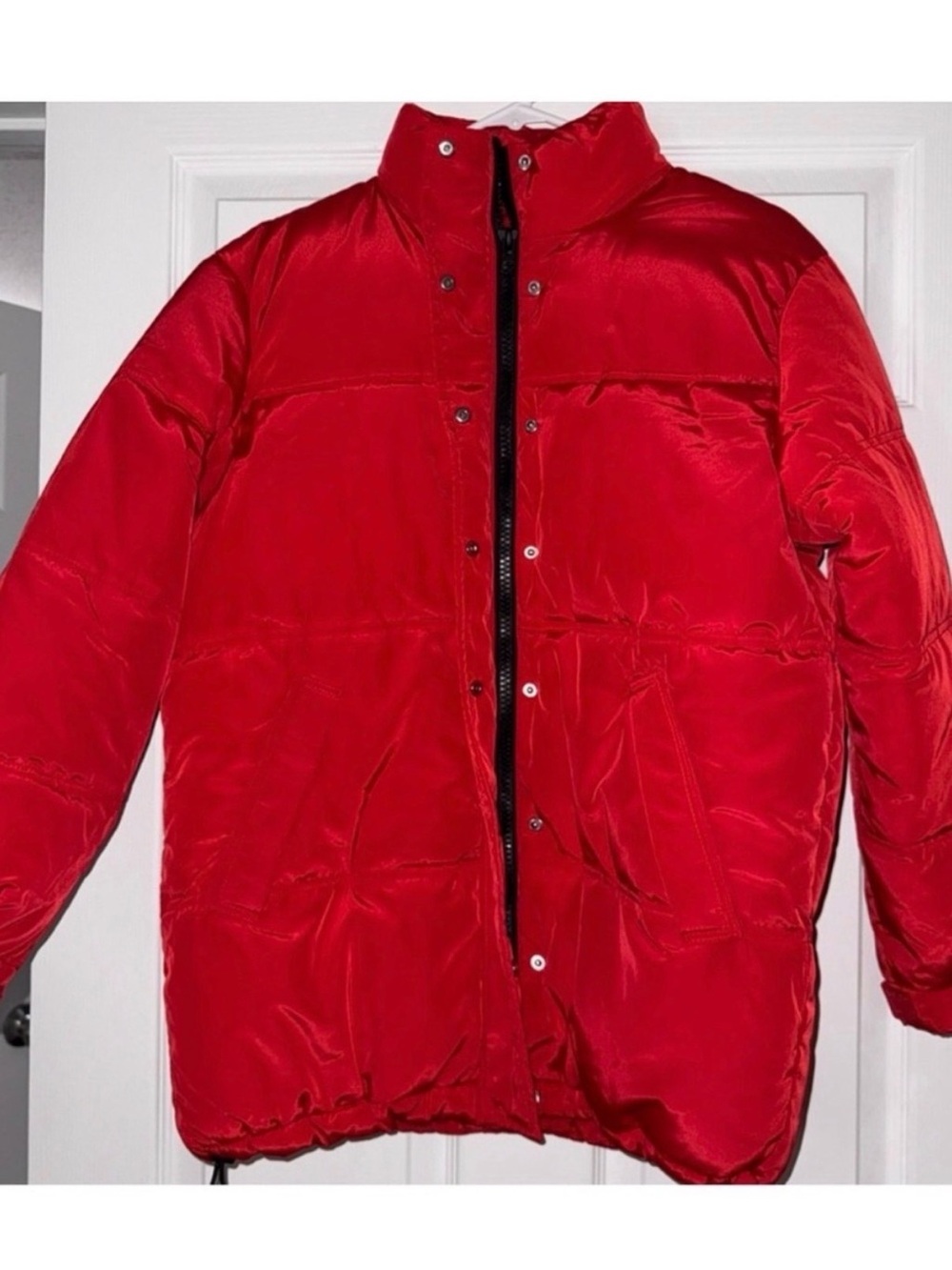 H&M Red Oversized Puffer Coat - Picture 3 of 6